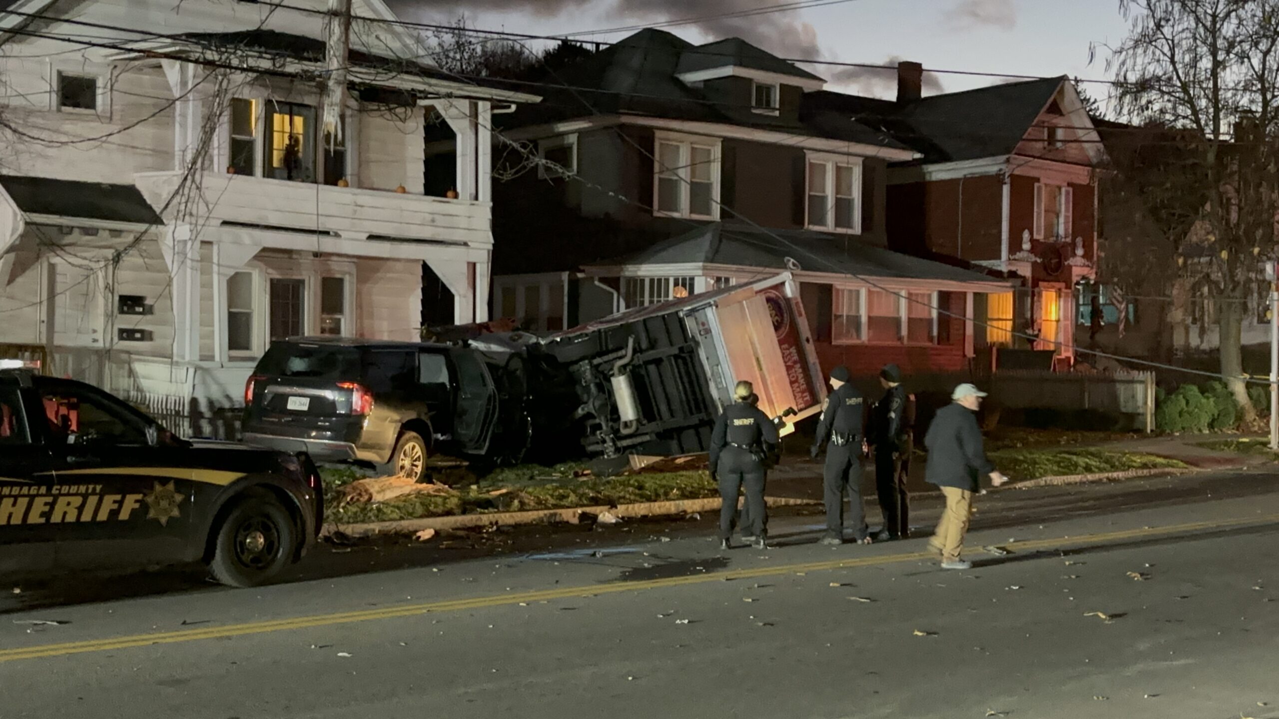 Caught on Camera: SUV smashes into box truck in Syracuse; nearly ...
