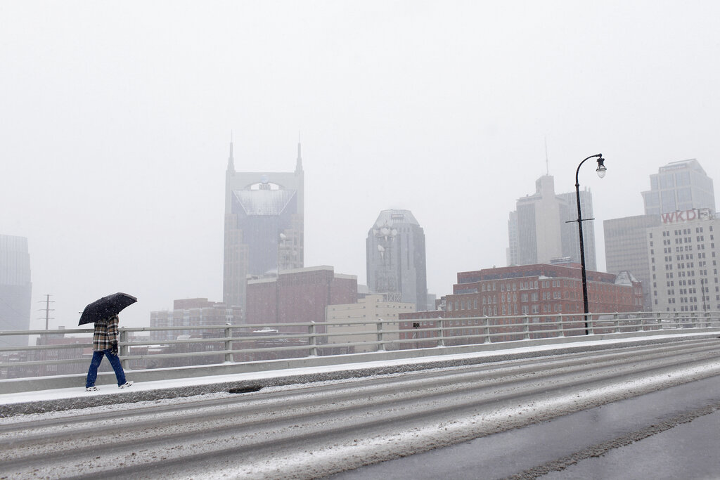 Snow hitting the heart Nashville