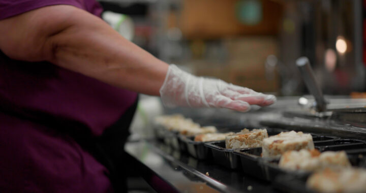 Photo closeup of food being made