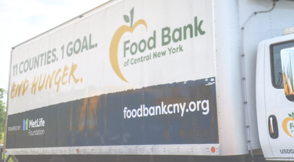 food bank of cny on the side of large truck