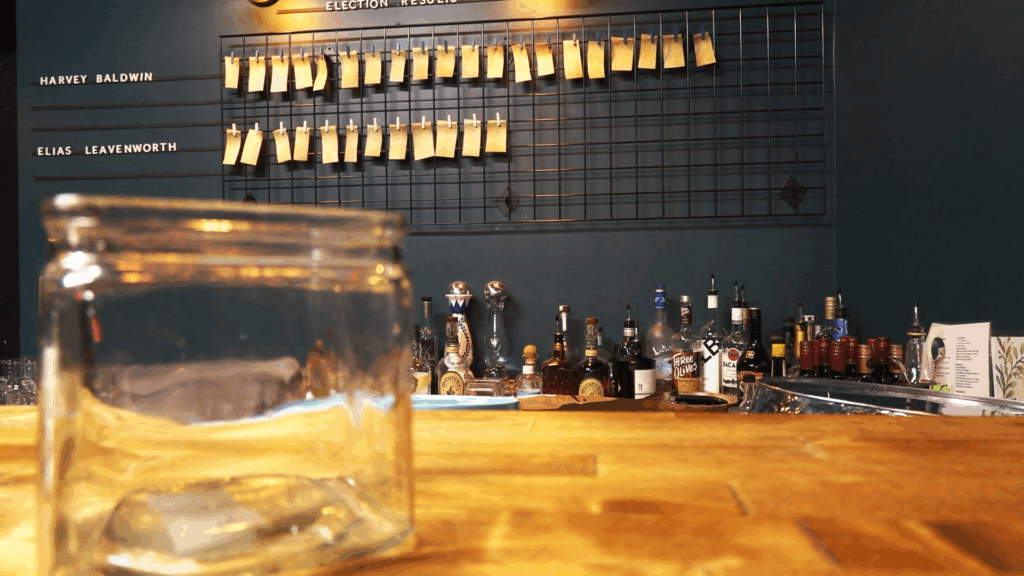 Replica of Syracuse first election by the Cocktail bar by Kye’l Torain