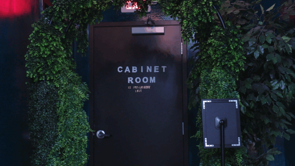 Harvey’s Garden Cabinet Room door in the Hallway by Kye’l Torain