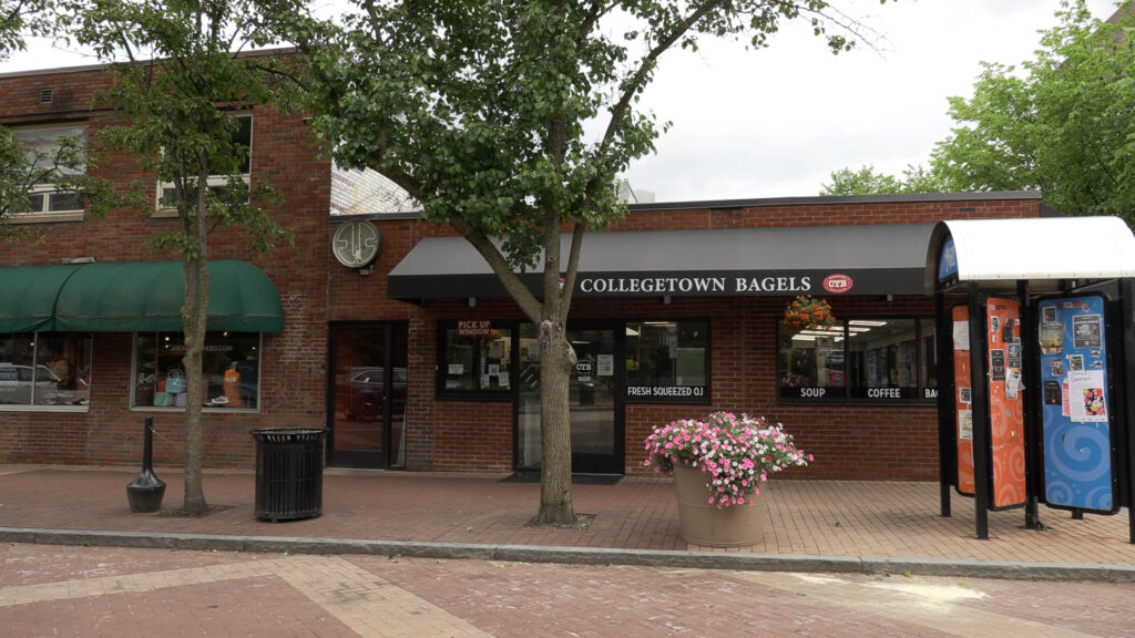 Front of Collegetown Bagels on Marshall Street