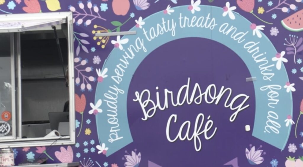 Birdsong Cafe Food Truck set up in Syracuse