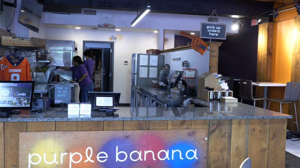 Front counter at Purple Banana