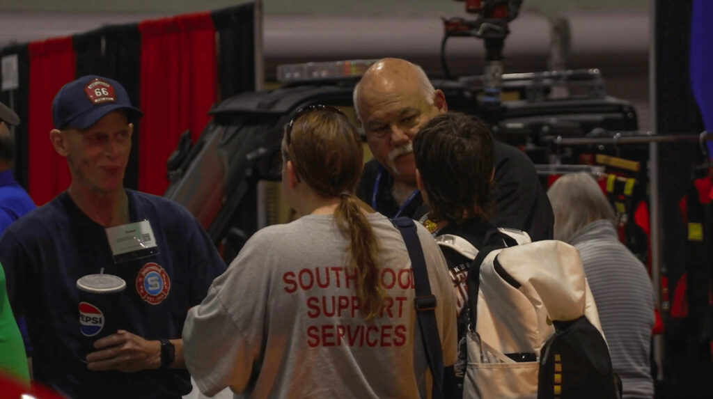 Chief Richard Niemeyer engages with attendees at the FIRE 2025 Expo. © 2025 Maria Wainscott