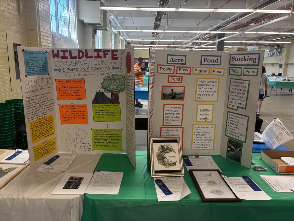 Two separate science projects at the 2025 Onondaga County 4-H Youth Fair.