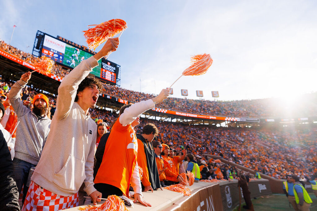 Tennessee fans at Neyland Stadium for Tennessee Football