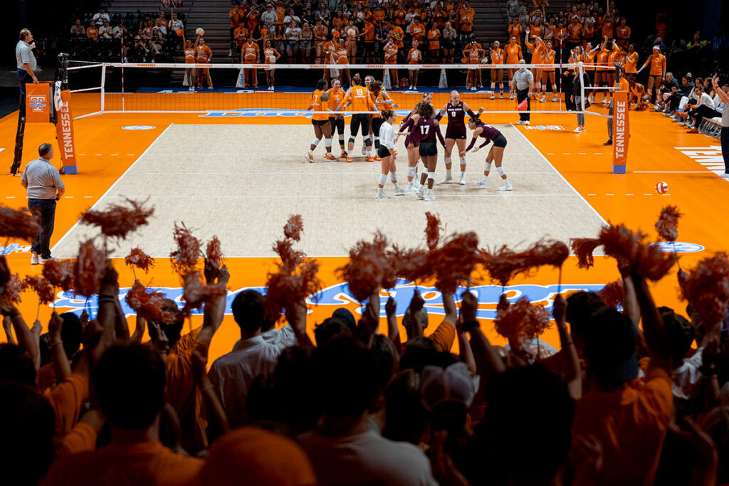 Tennessee fans at Tennessee Volleyball game