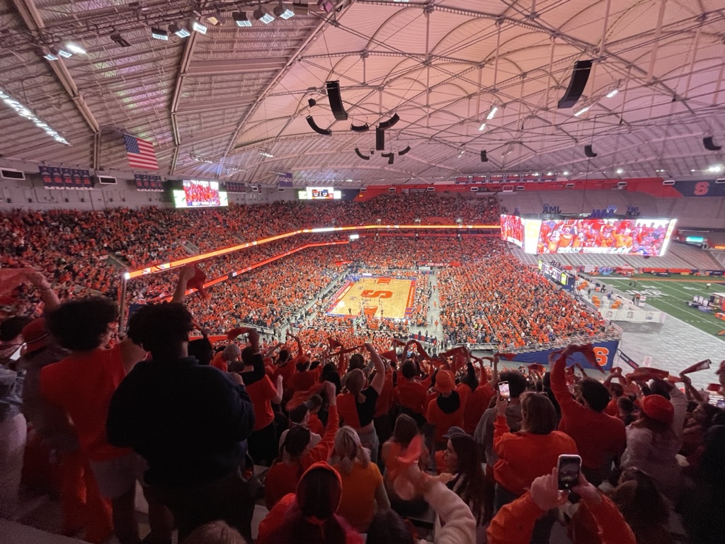 Syracuse vs Duke with a packed crowd in 2023