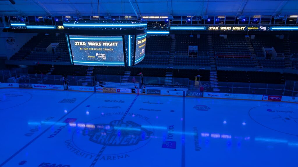 After recent lighting upgrades, Upstate Medical University Arena continues to upgrade other areas of the facility.
