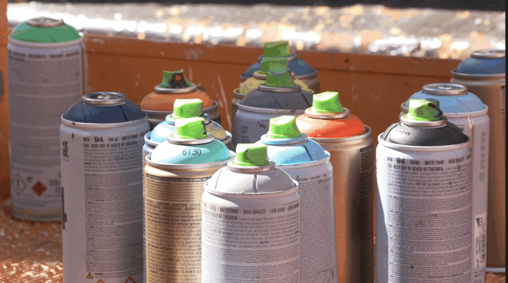Paint Cans used for the mural.