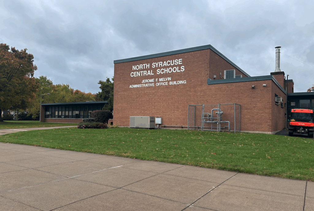 The Jerome F. Melvin Administrative Office Building on October 20, 2025 in North Syracuse, the district office building of the North Syracuse Central School District.