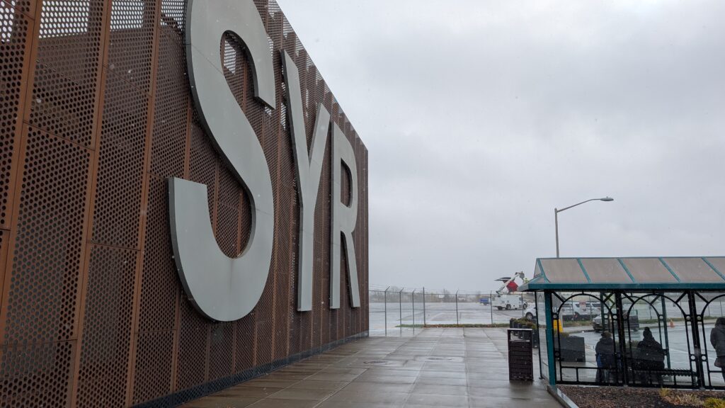 Syracuse Hancock International Airport greets passengers ahead of the holiday season.
