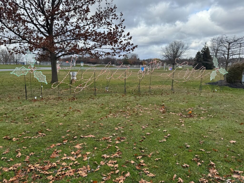 Lights on the Lake Sign in Onondaga Park.