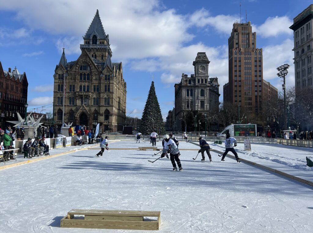 A resilient community welcomed the cold weather for the 2026 Syracuse Pond Hockey Classic.