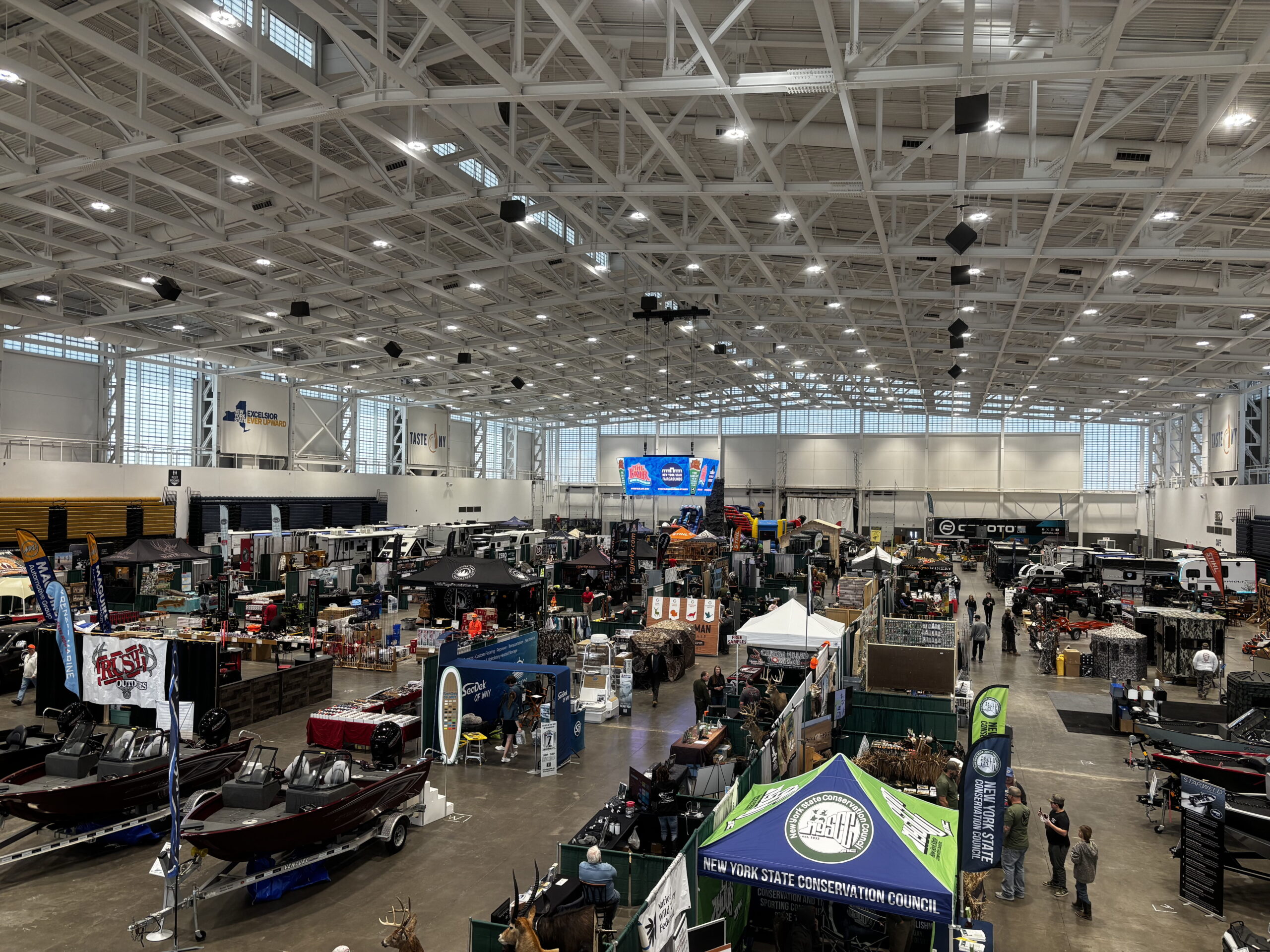 The exhbit hall at the Sportsman Expo.