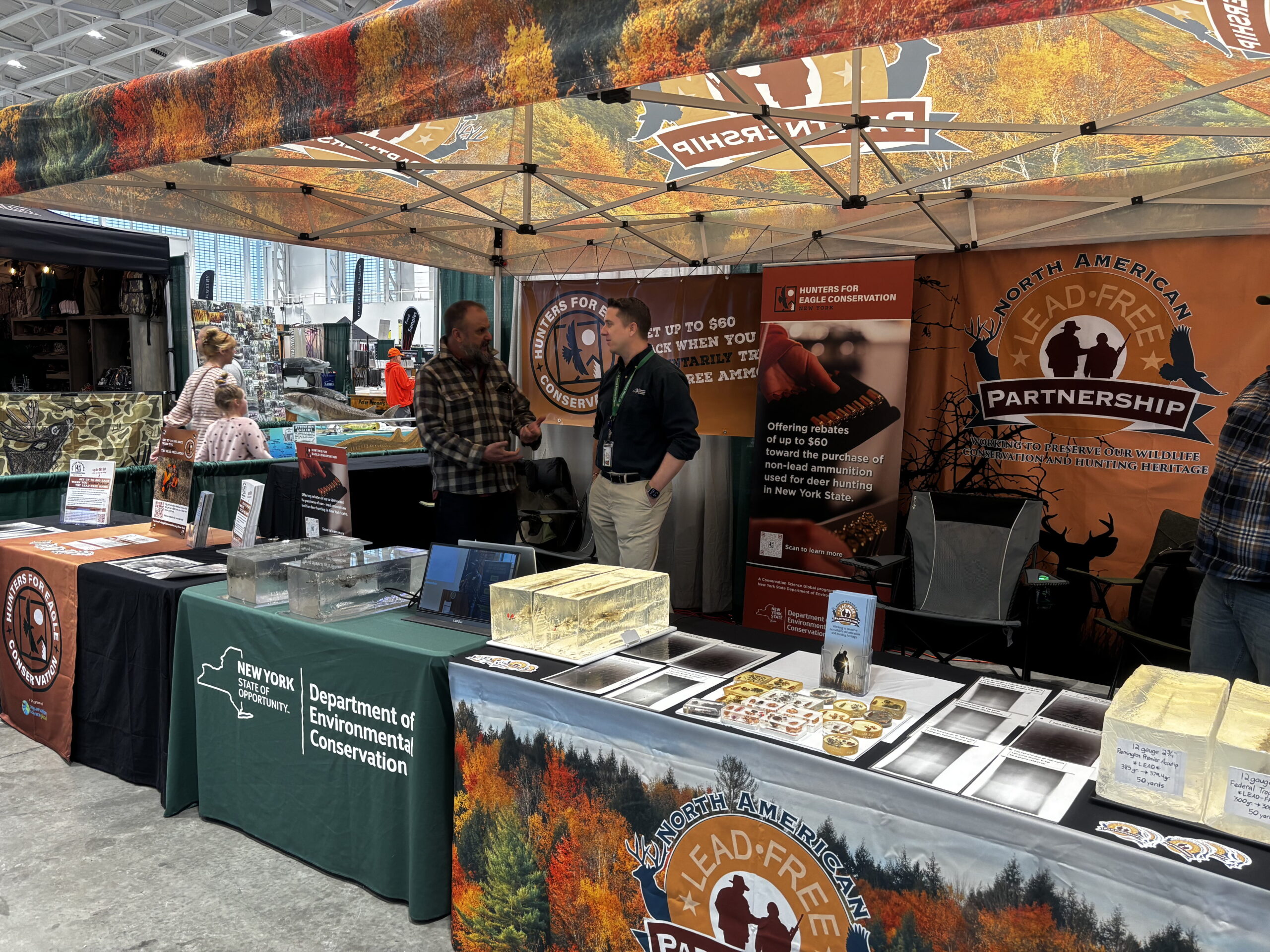 The venor table for the Hunters for Eagles Conservation.