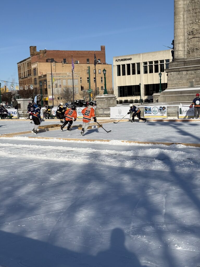 Early morning game action in sub-zero temperatures. 