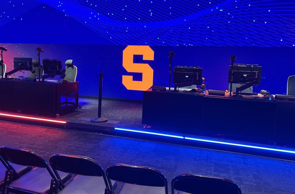The Gaming & Esports Center located in the Shine center on Syracuse University's campus.