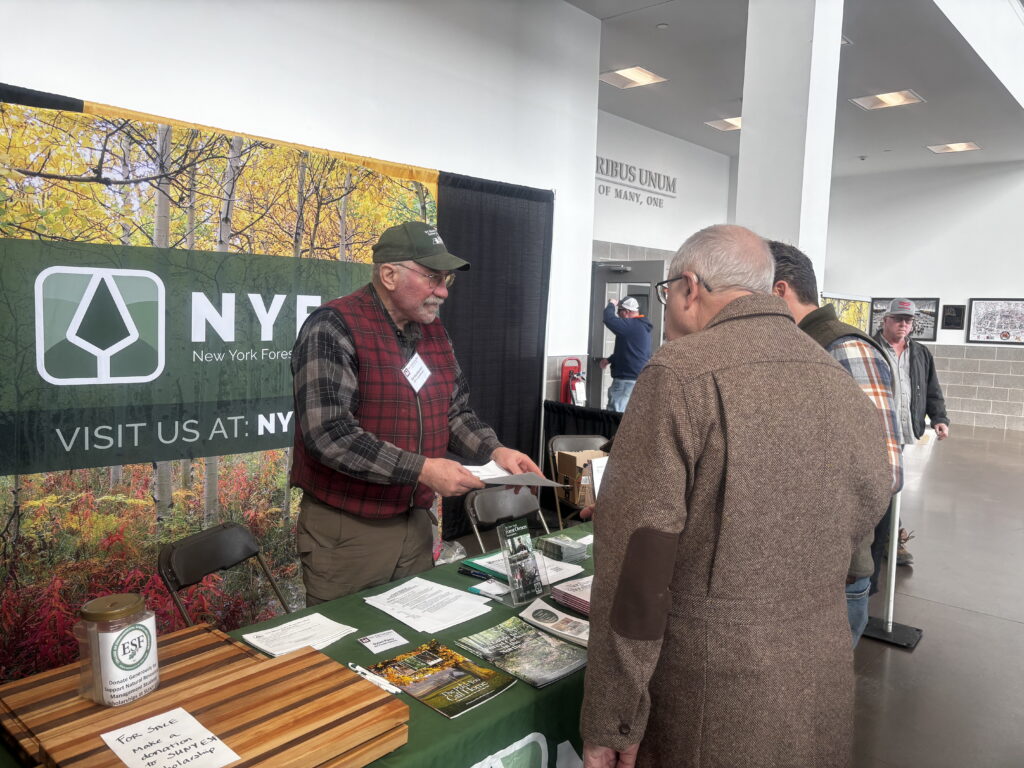 The educational table for the New York Forest Owners Association.