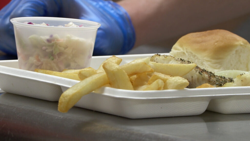 Crispy fried fish, fresh sides and desserts are served during Fish Fry Fridays at Blessed Sacrament School, where the nearly 20-year Lenten tradition supports St. Vincent de Paul Church and the school while bringing the community together.