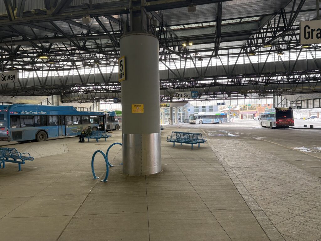 The downtown Syracuse Centro hub.