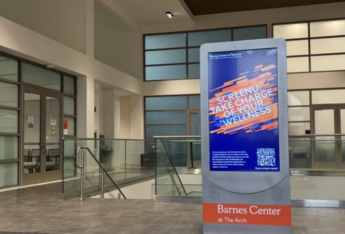 Message on mental health at SU Barnes Center at the Arch 
