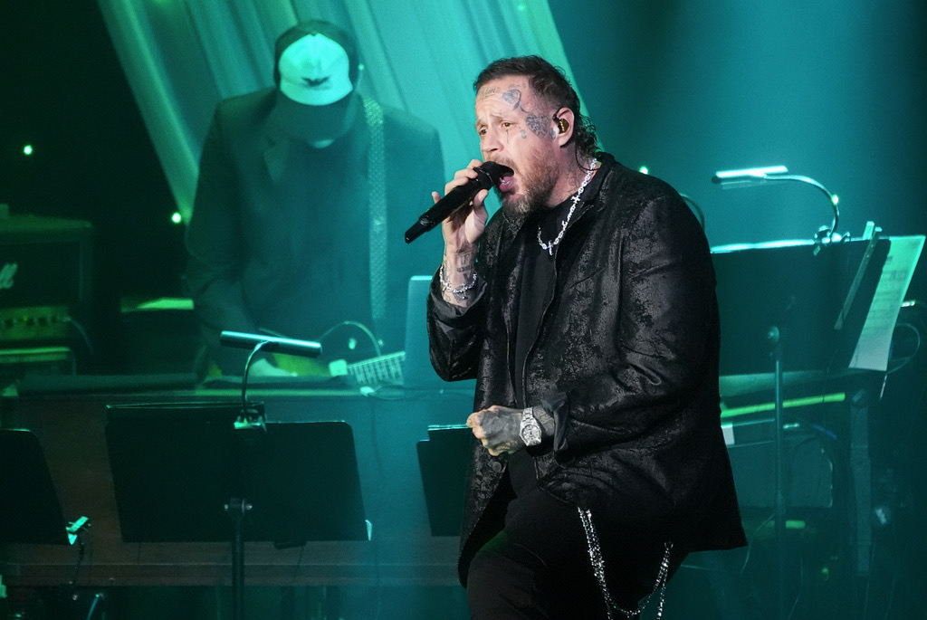 Jelly Roll performs during the Pre-Grammy Gala on Saturday, Jan. 31, 2026, at the Beverly Hilton Hotel in Beverly Hills, CA. © 2026 Associated Press
