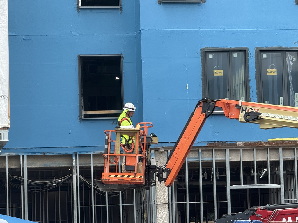 Worker on a crane.