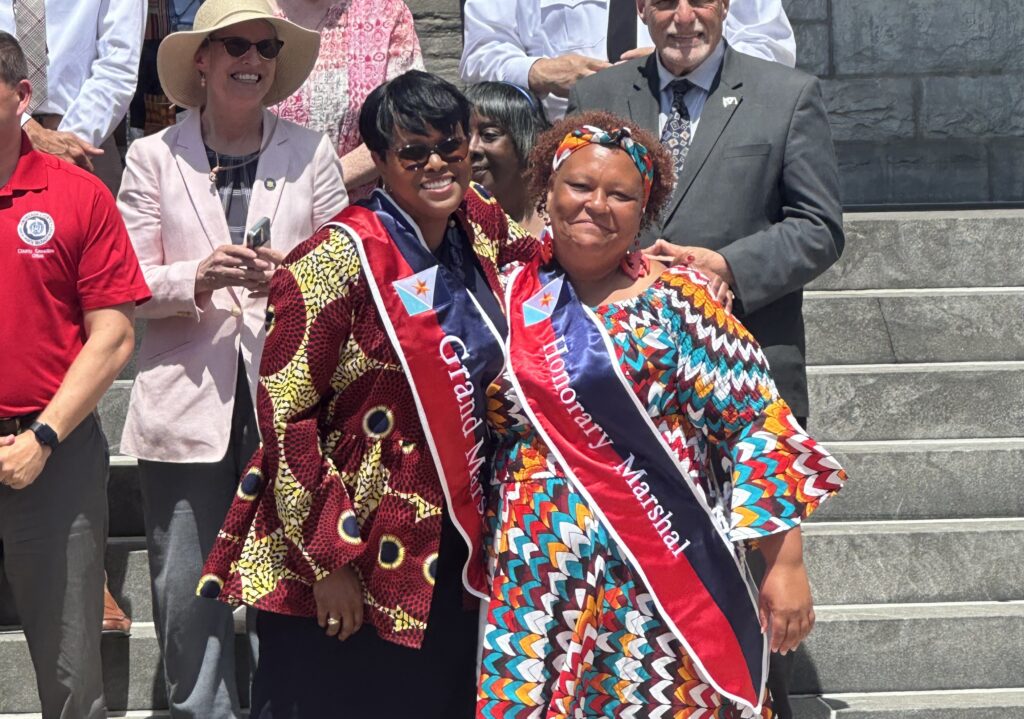 Mayor Sharon Owens in a Grand Marshal and Syracuse Parks, Recretion and Youth Program Commissioner Syeisha Bird in a Honorary Marshal 