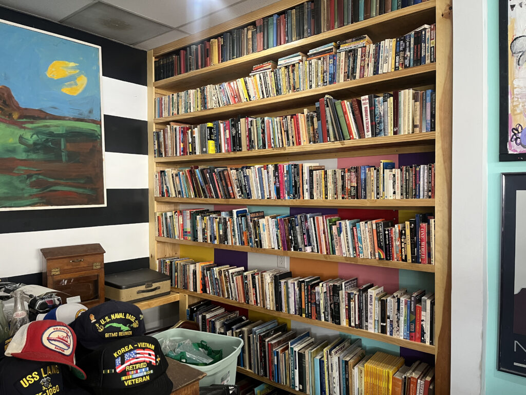 Plenty of books are available at a low cost at Happy Hour Vintage.