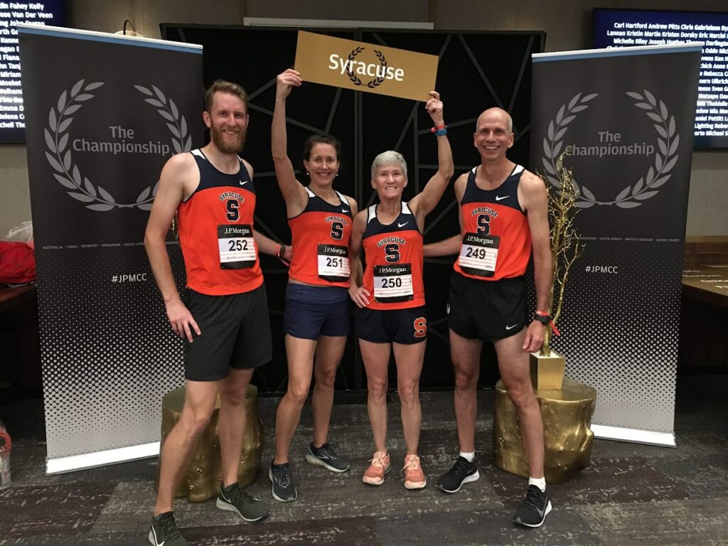 Neal Coffey is on the far right and has run tens of races for over 50 years.