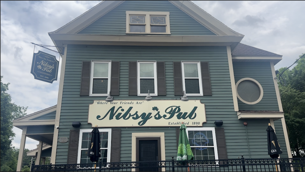 The exterior of Nibsy's Pub, one of the Syracuse Gaels sponsors.