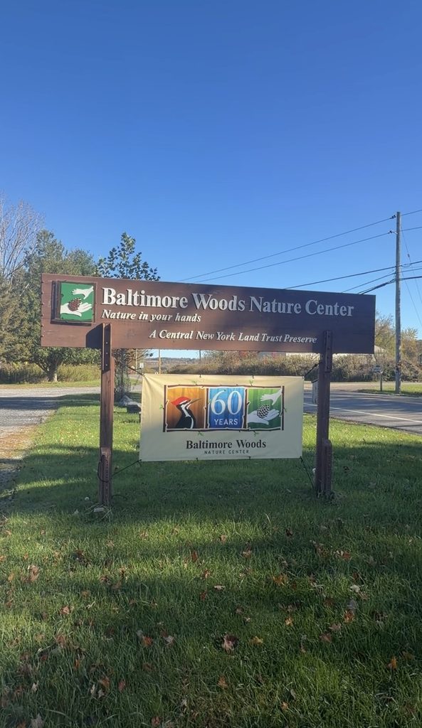 Sign outside the Baltimore Woods Nature Center