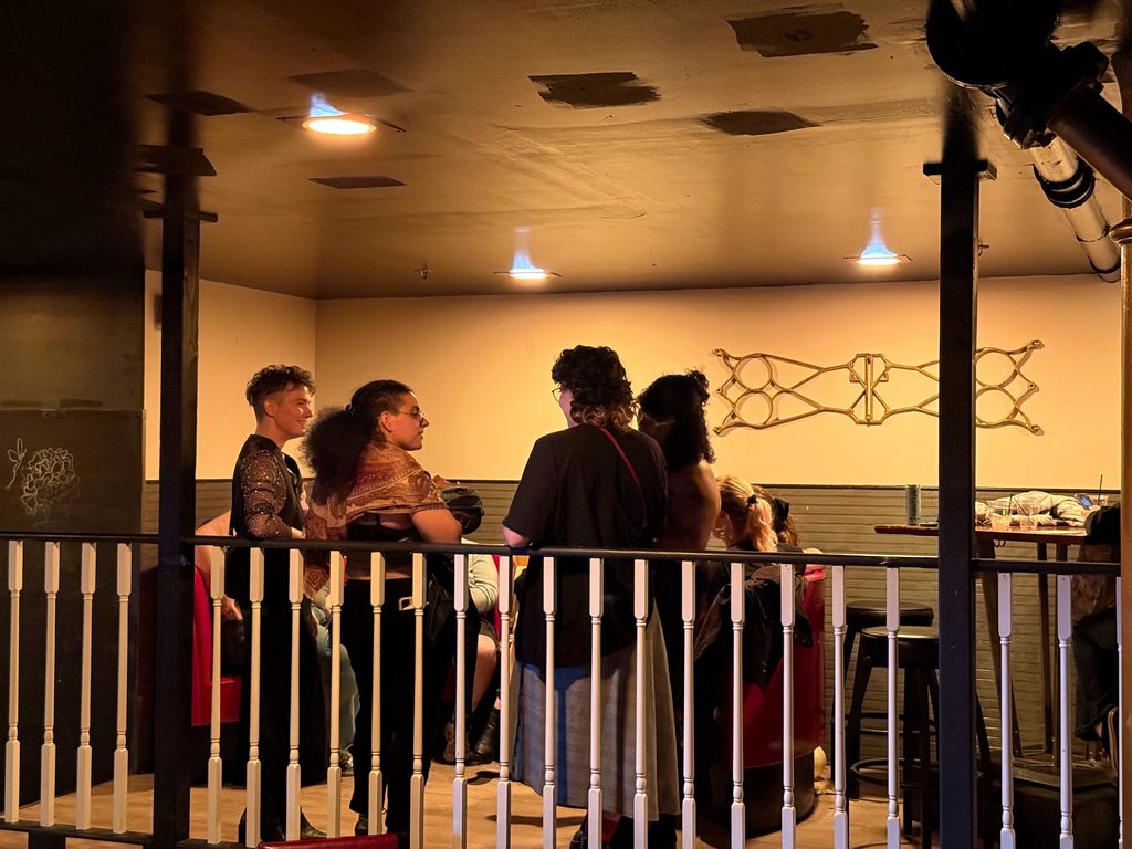 Members of High Water Theatre COmpany gathered at Gilded Club to hear the announcement of their new season.